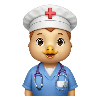 small chicken nurse sticker
