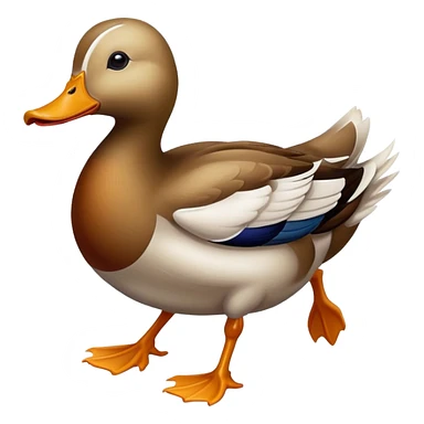 Duck Running in a Race sticker