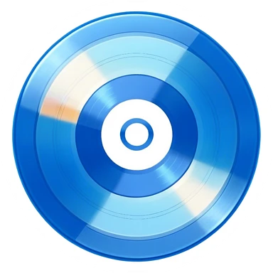  vinyl record blue sticker