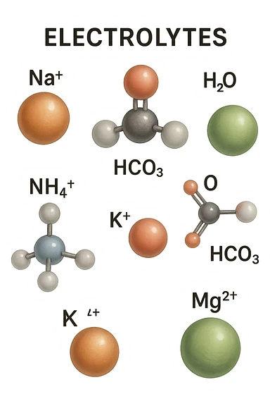 elettroliti visti in maniera realistica sticker