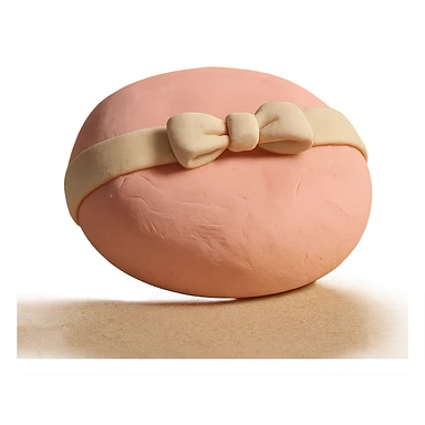 claymation style pink powderpuff sticker