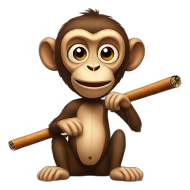 monkey with cigars sticker