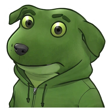 Dog wearing hoodie  sticker