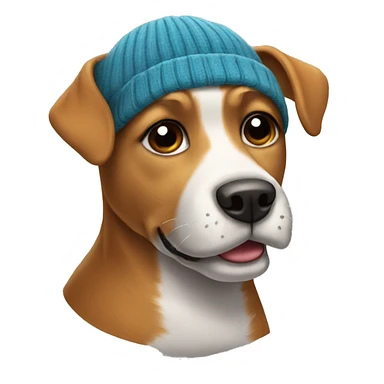 Dog wearing beanie sticker