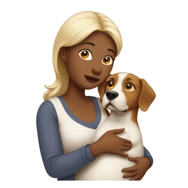 Pregnant woman with dog sticker
