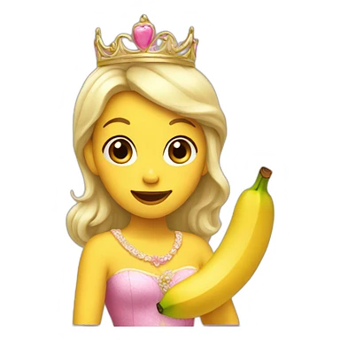 Princess eating a banana sticker