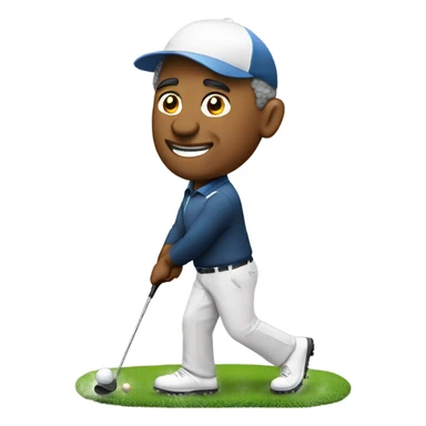 El pres playing golf sticker