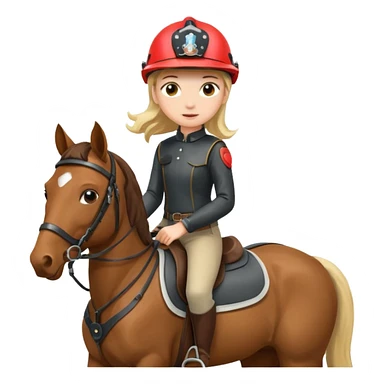 jeune fille a cheval sticker