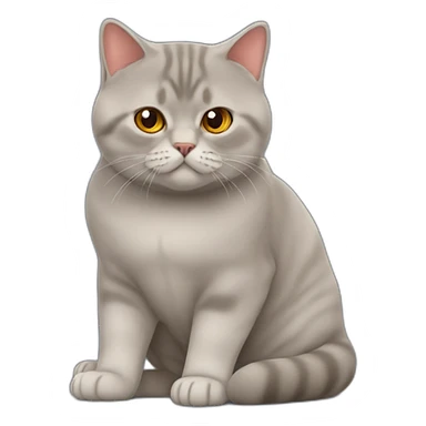 British Shorthair cat red sticker