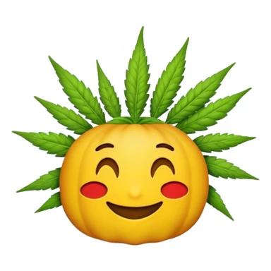 Weed emoji sticker