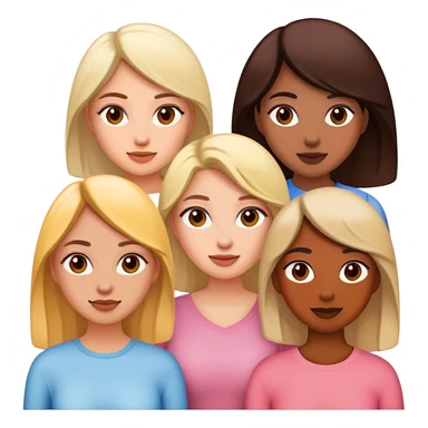 5 female friends  sticker