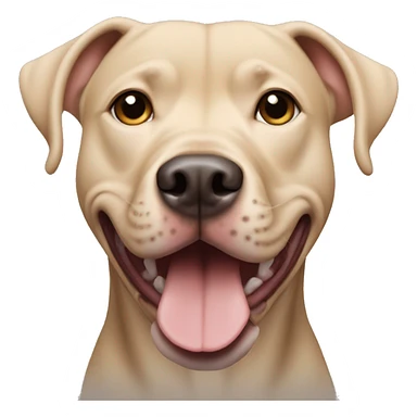 beige colored pitbull lab dog sticker