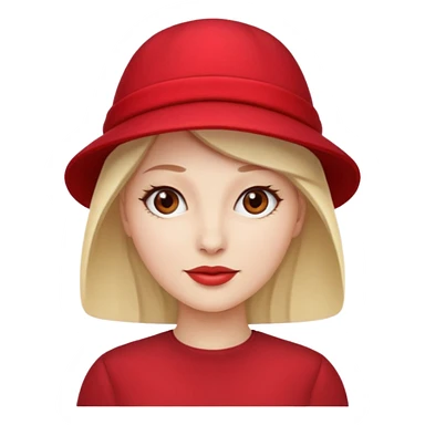 different womman with red hat sticker
