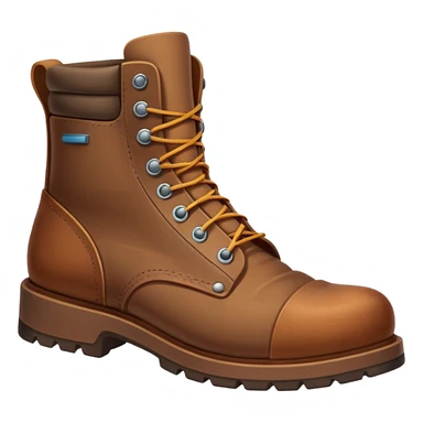 brown work boots sticker