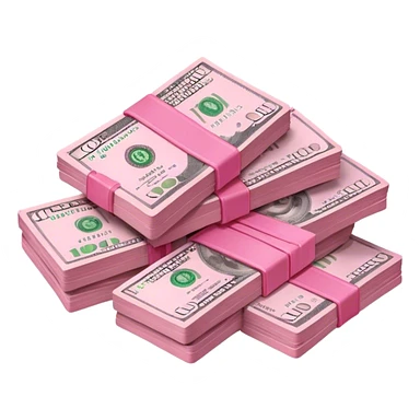 pink money  sticker