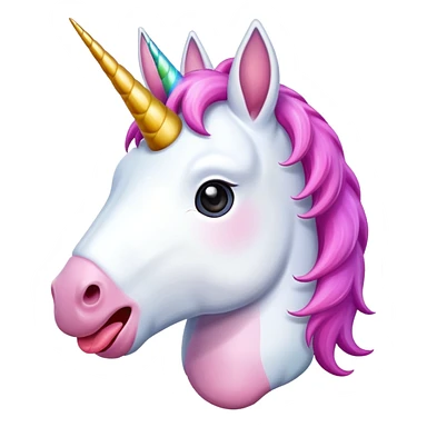 Unicorn with tongue out sticker