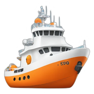 orange rescue ship sticker