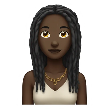 dark-skinned girl with dreadlocks sticker