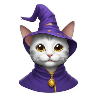 Wizard cat sticker