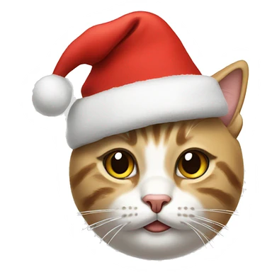 Cat with a Christmas Hat  sticker