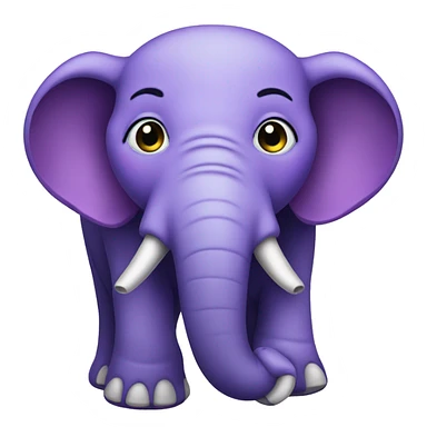purple elephant sticker