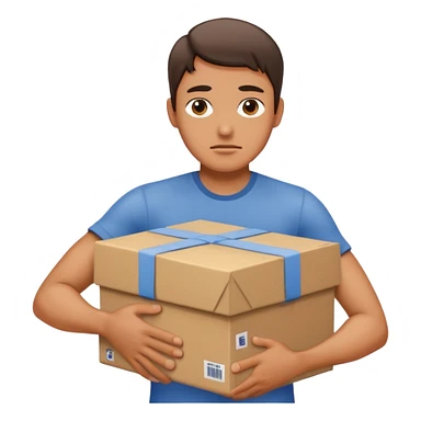 cargando cajas sticker