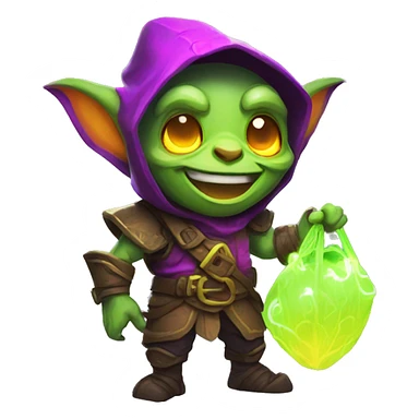 loot goblin with glowing neon sticker