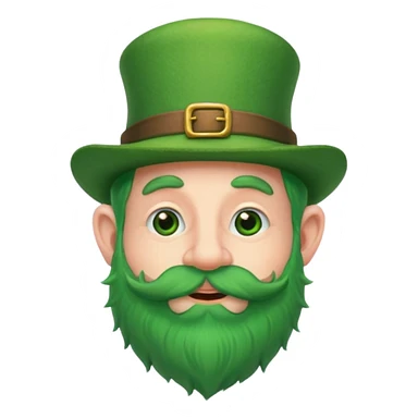 funny leprechaun green beard sticker