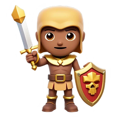 Clash of Clans aesthetic: Cinematic Playful Pixel 3D Key Portrait Emoji, rendered in a 3D vector-style similar to standard emojis with minimal shading and bold, simplified shapes. A compact, distinct form with signature details, softly glowing with a pixelated adventure charm. Simplified yet unmistakably iconic, highly detailed and consistent, glowing with a soft radiance and high shine. Stylized with a touch of classic pixel-art charm and a soft glowing outline, capturing the essence of a beloved gaming relic with a friendly, playful manner! sticker