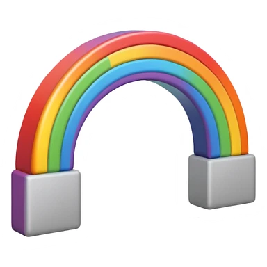 Rainbow in black and white sticker