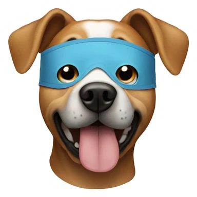 Dog wearing a mask  sticker