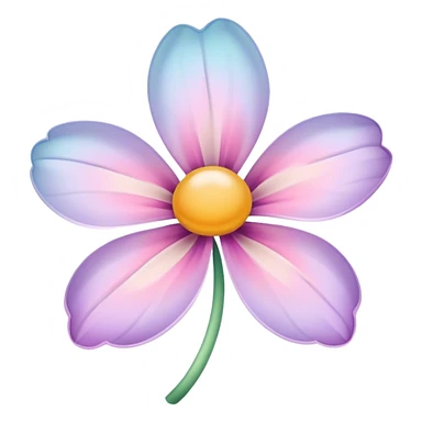 Pastel transparent flower sticker