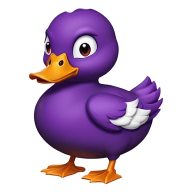 purple duck with steam coming from head, angry sticker