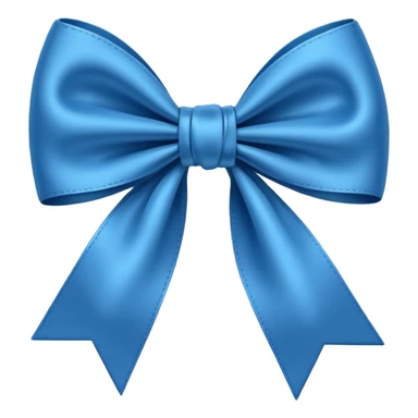 Blue bow sticker