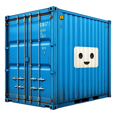 goods Contener emoji which is used for shipment of goods, single contaner sticker