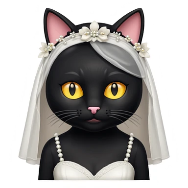 black cat bride sticker
