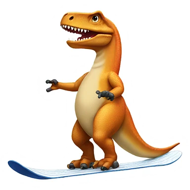 Snowboard dinosaur sticker
