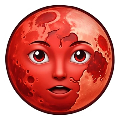 Blood moon sticker