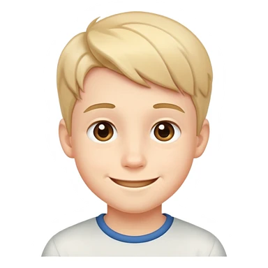 a cute boy with a smile sticker