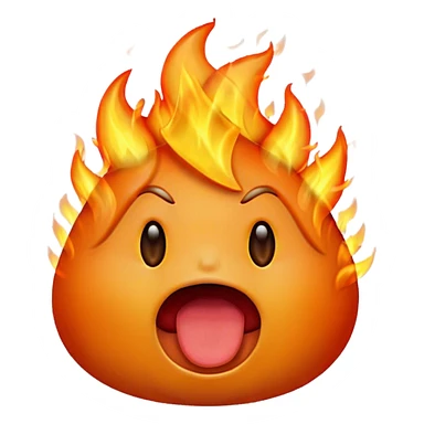 TONGUE ON FIRE sticker
