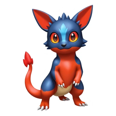 Cute Shiny Guilmon-Quilava-Umbreon-Fakémon-hybrid-creature (full body)  sticker