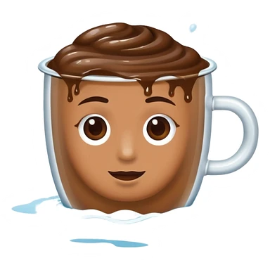 Swimming in a cup of coffee sticker