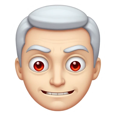 Evil smirky face  sticker