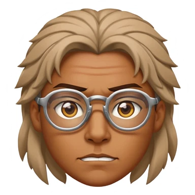 Glasses-Wearing wild Warrior sticker