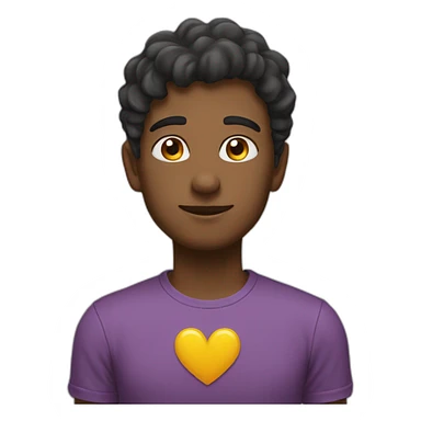 main tendues avec un coeur sticker