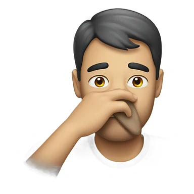  man covering nose smell bad sticker