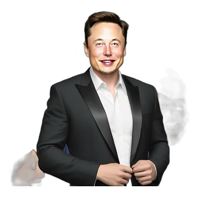 elon musk at college graduation party sticker