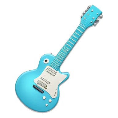 light blue guitar  sticker