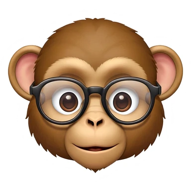 Monkey wearing glasses  sticker
