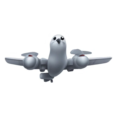 pigeon airplane sticker